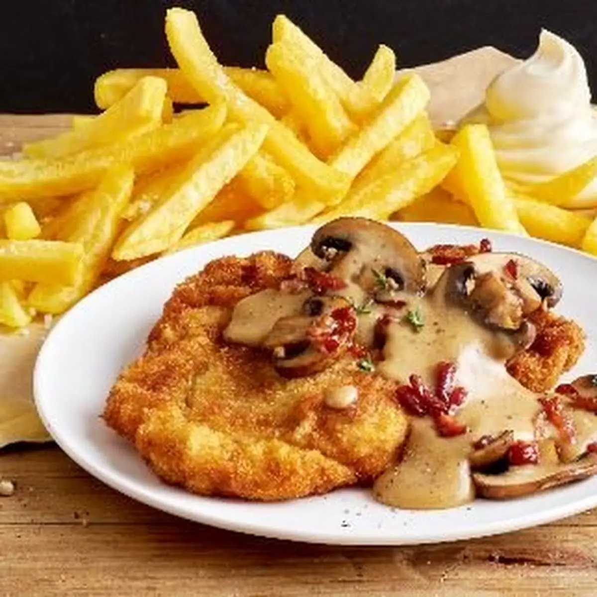 Jägerschnitzel Menü