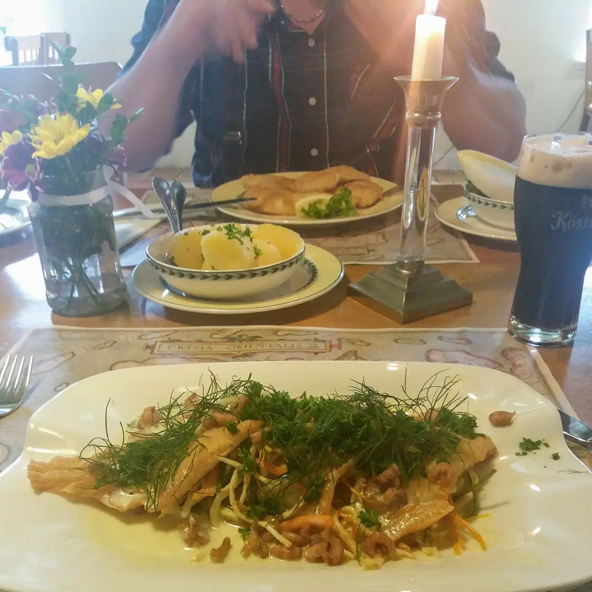 Scholle Mit Krabben