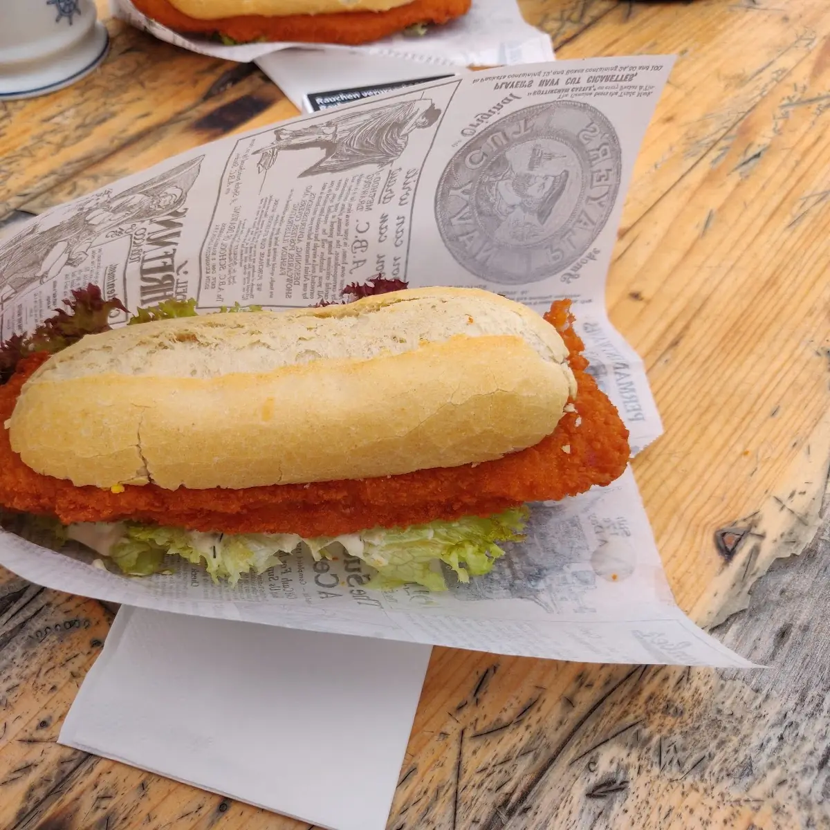 Backfisch Brötchen, Café "Zum Strandkorb"