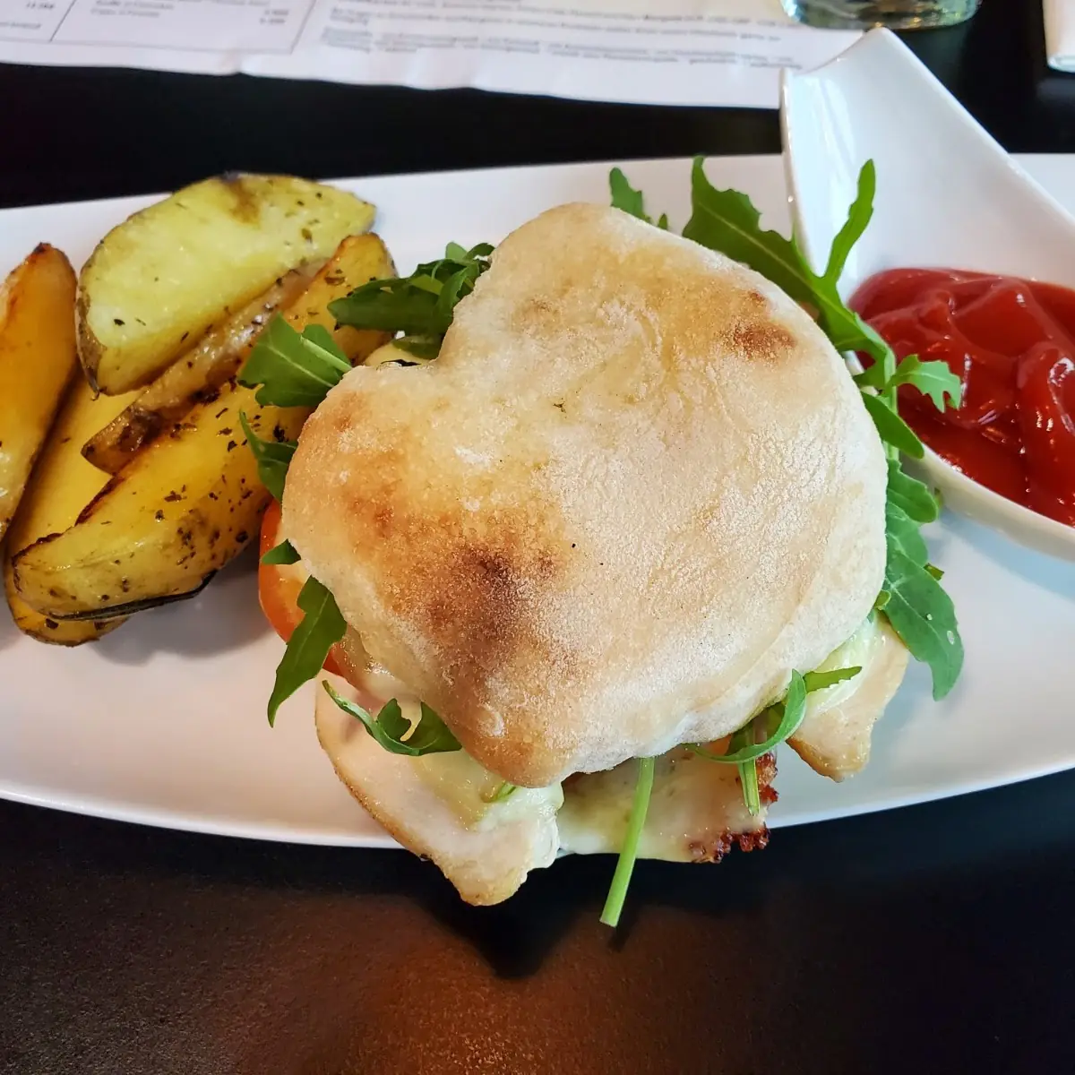 Chicken Burger and Fries
