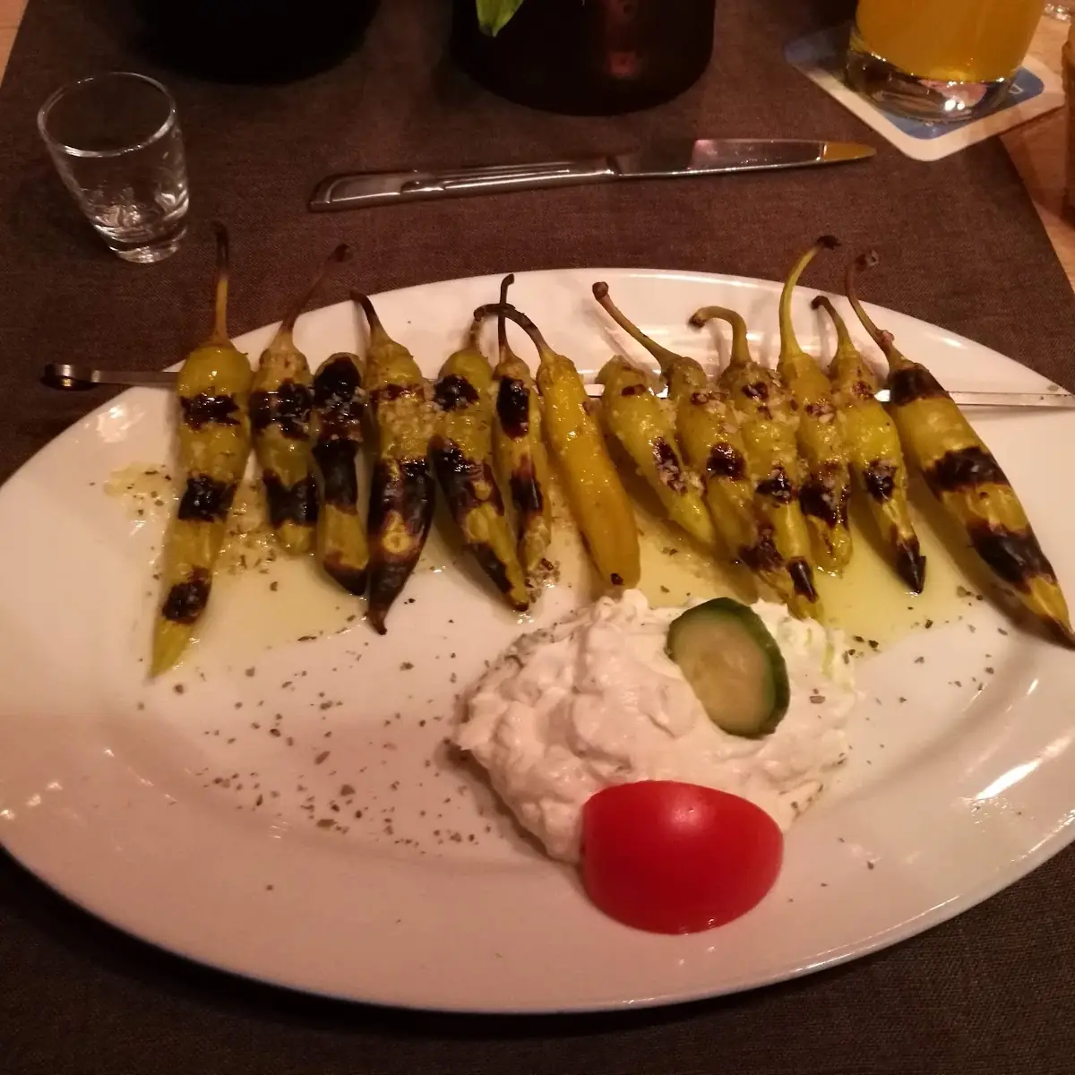 Gegrillte Peperonis