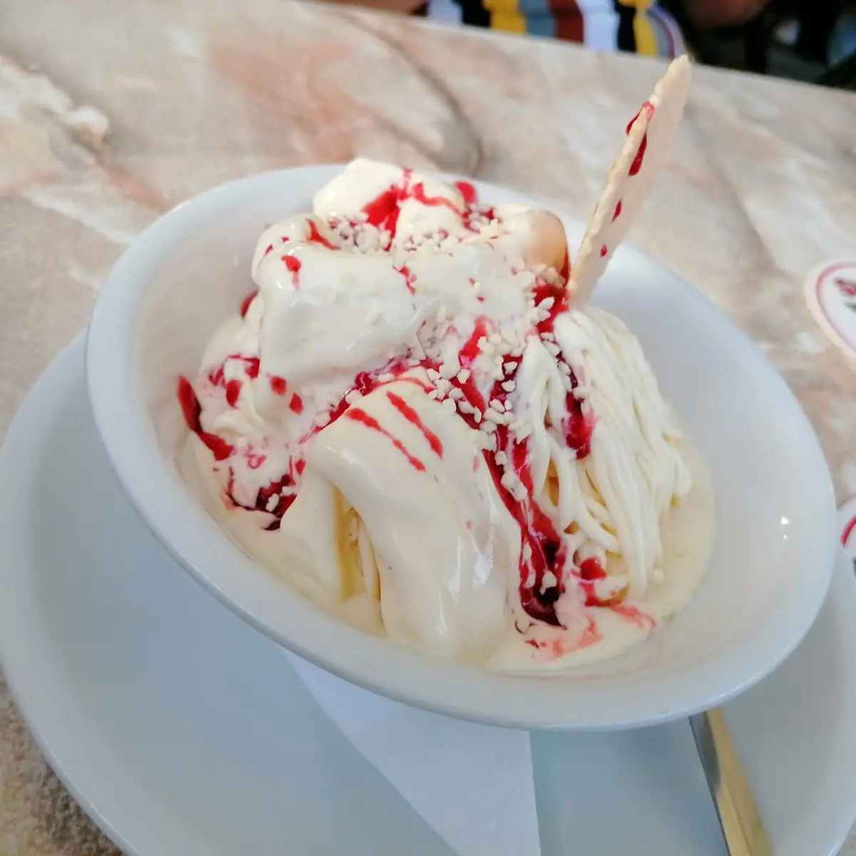 Spaghetti Eis, Al Gusto