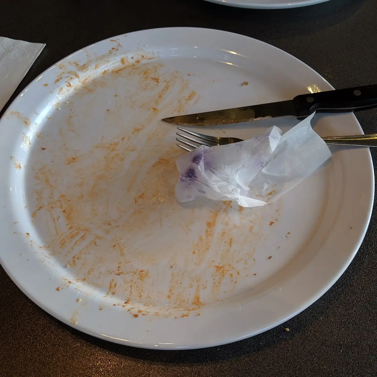 Empty Pizza Plate