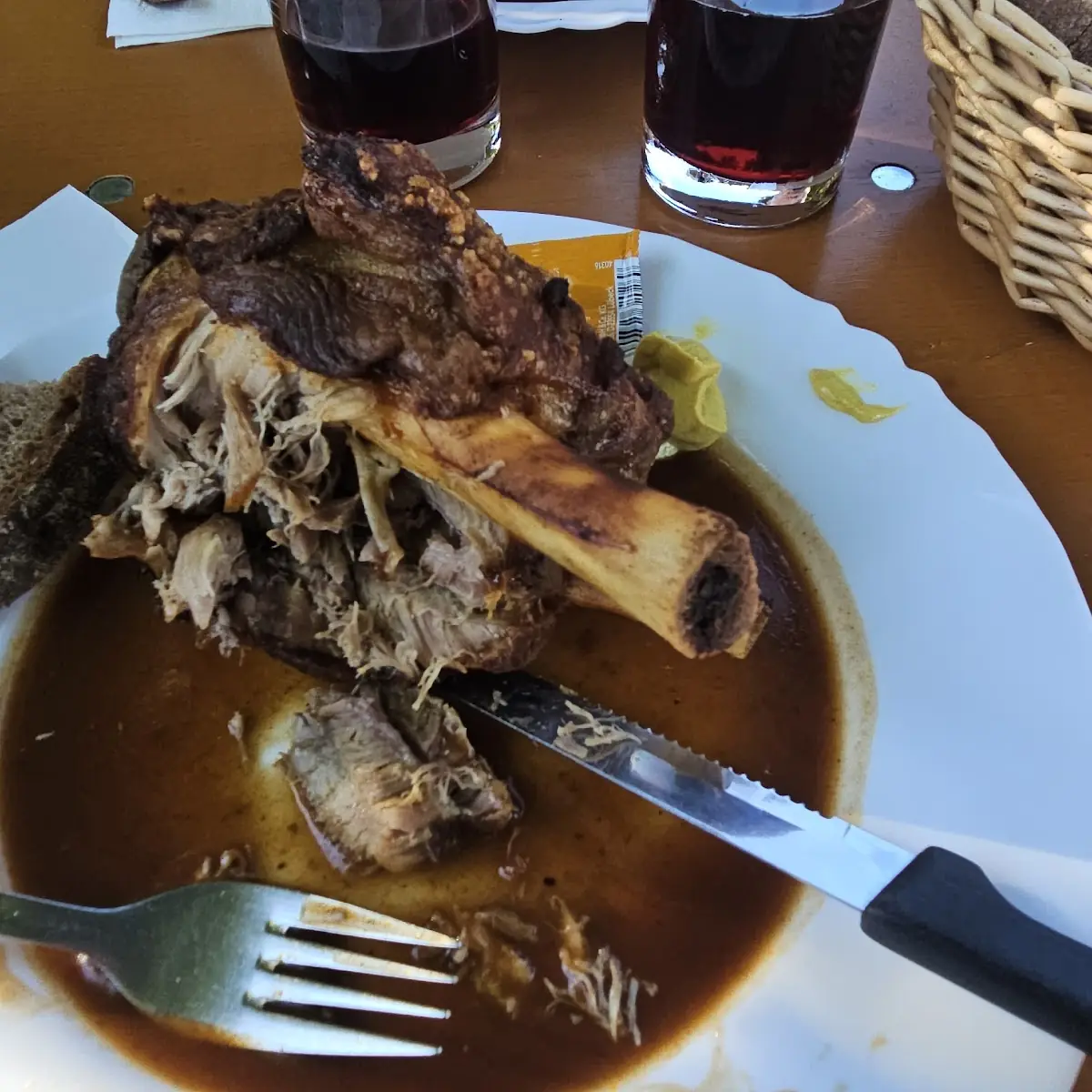Schweinehaxe, Wirtshaus Waldesruh Wenigumstadt