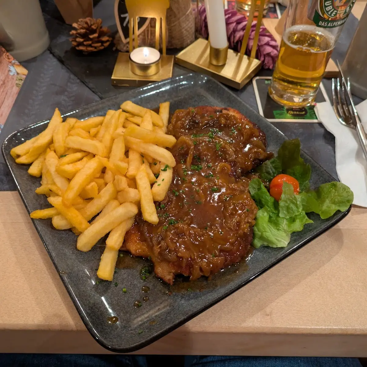 Zwiebel Schnitzel, Wirtshaus Waldesruh Wenigumstadt