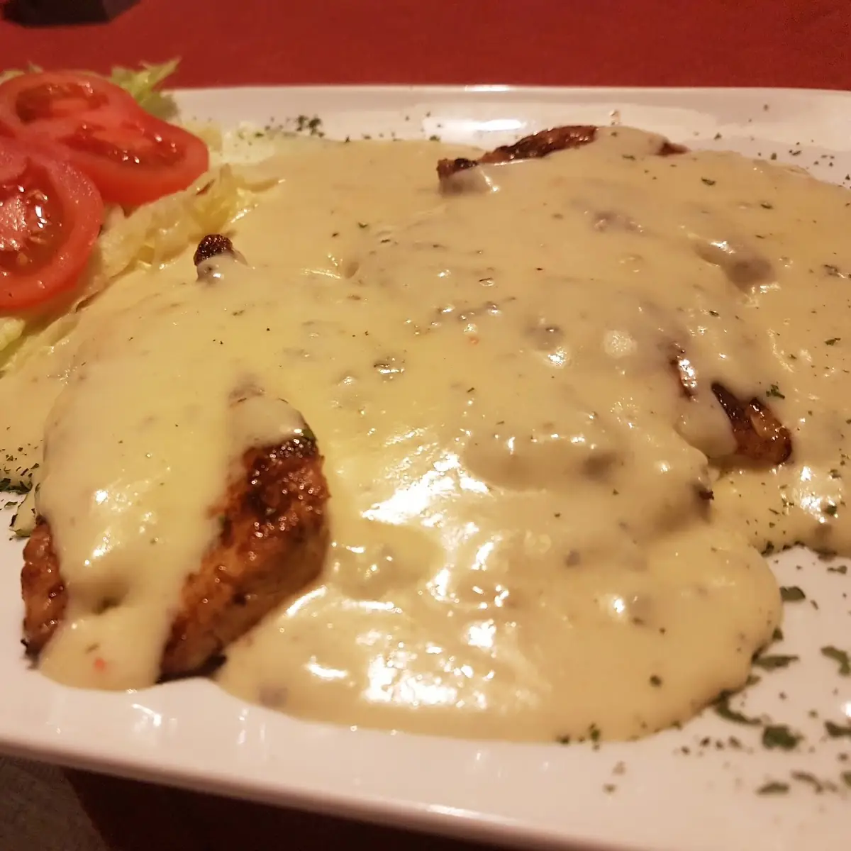 Hähnchensteak, Gaststätte Zum Steinofen