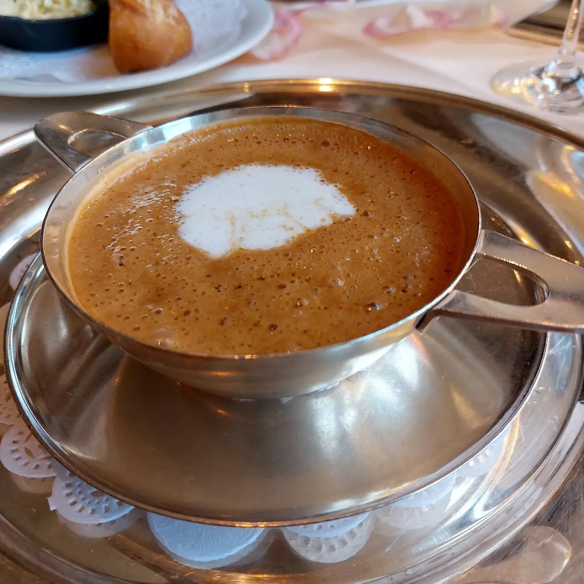 Krabbensuppe, Restaurant Olearius im Waldschlößchen