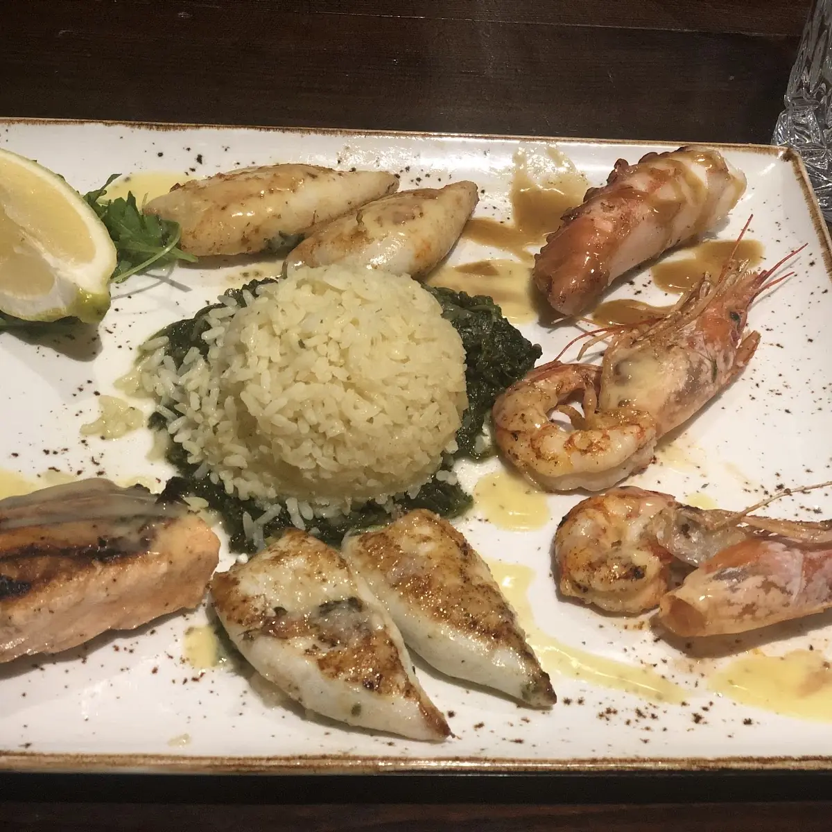 Fischplatte, Ilios Restaurant