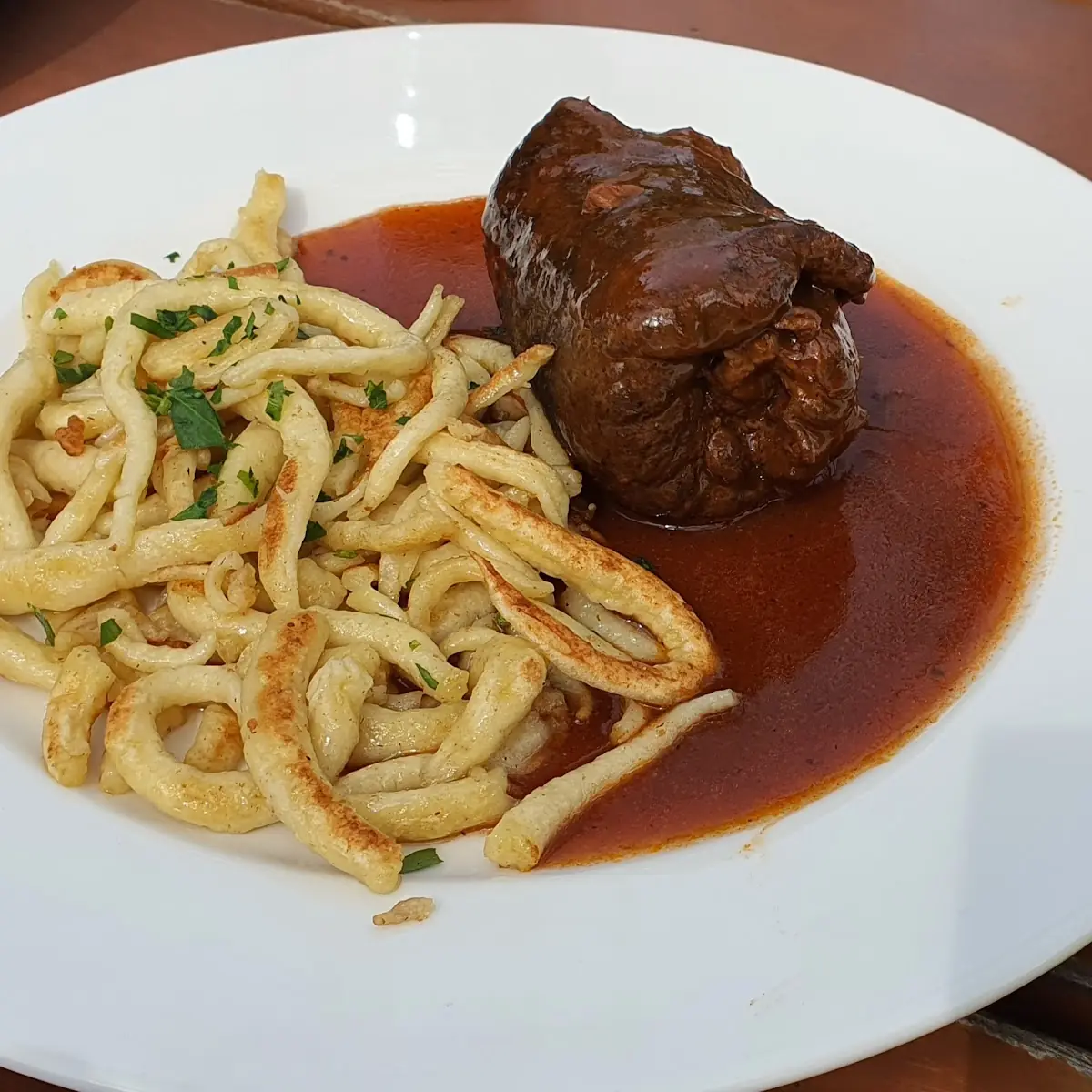 Rinderroulade, Annettes Tochter Gastronomie im Schloss Heiligenberg