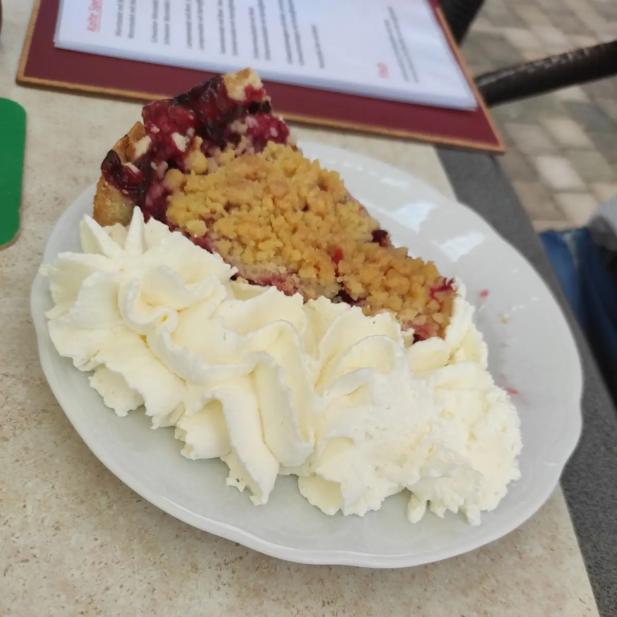 Kirschstreuselkuchen Mit Sahne