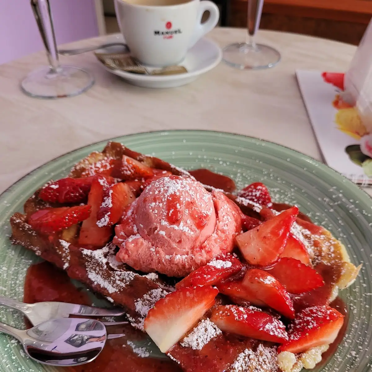 Früchte Waffel