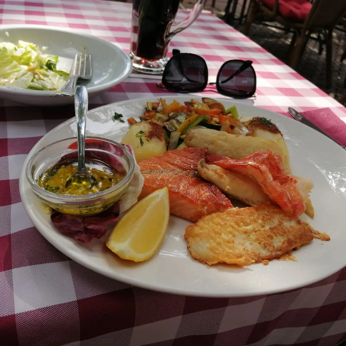 Fischplatte, Restaurant Schleusengarten