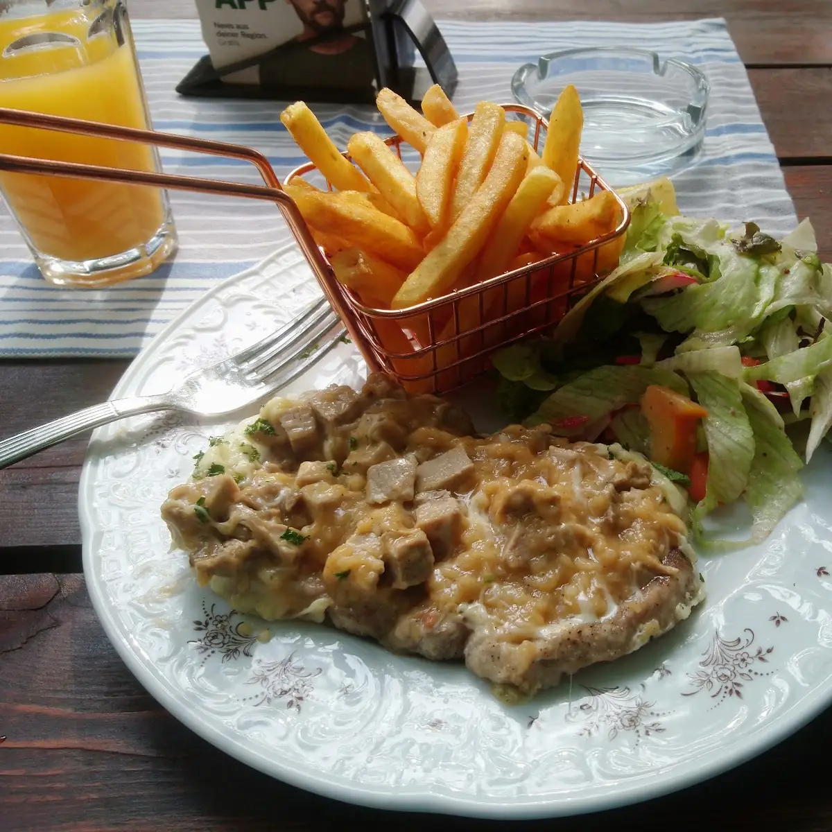Schnitzel Mit Champignonhaube