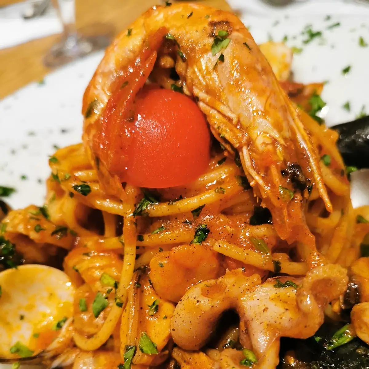 Spaghetti Mit Meeresfrüchte