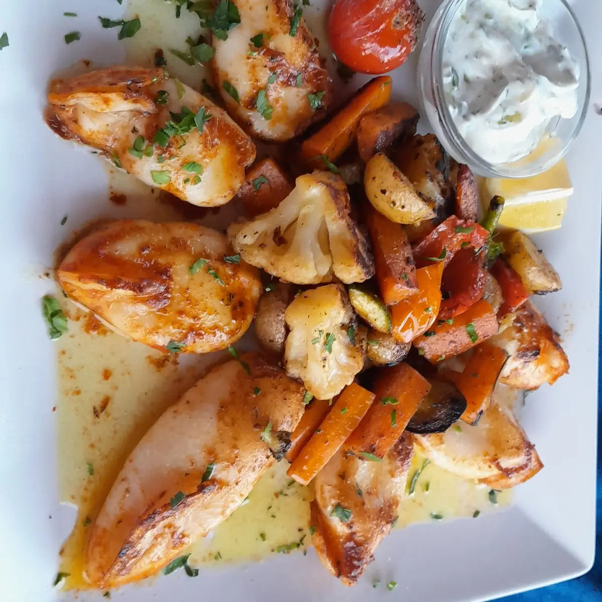 Oktopus Mit Grillgemüse
