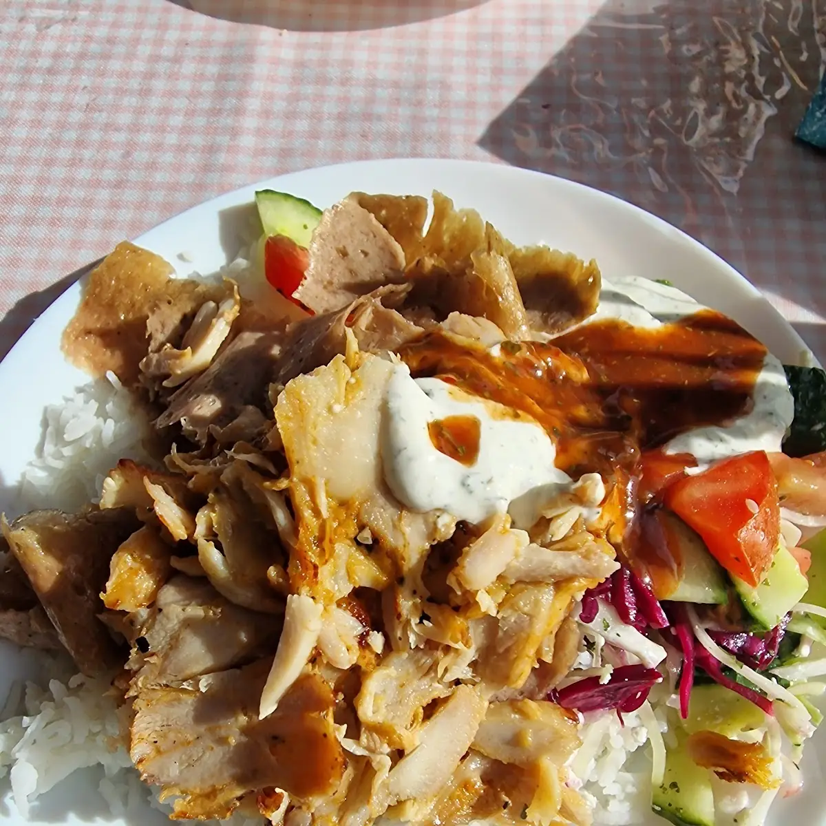 Döner Teller Mit Reis, Side Kebab Haus Stollberg