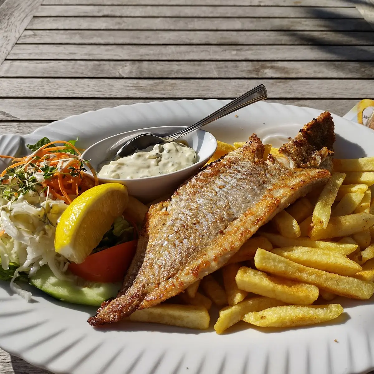Fish and Chips, Hofcafe Bauernstuben im Ostland