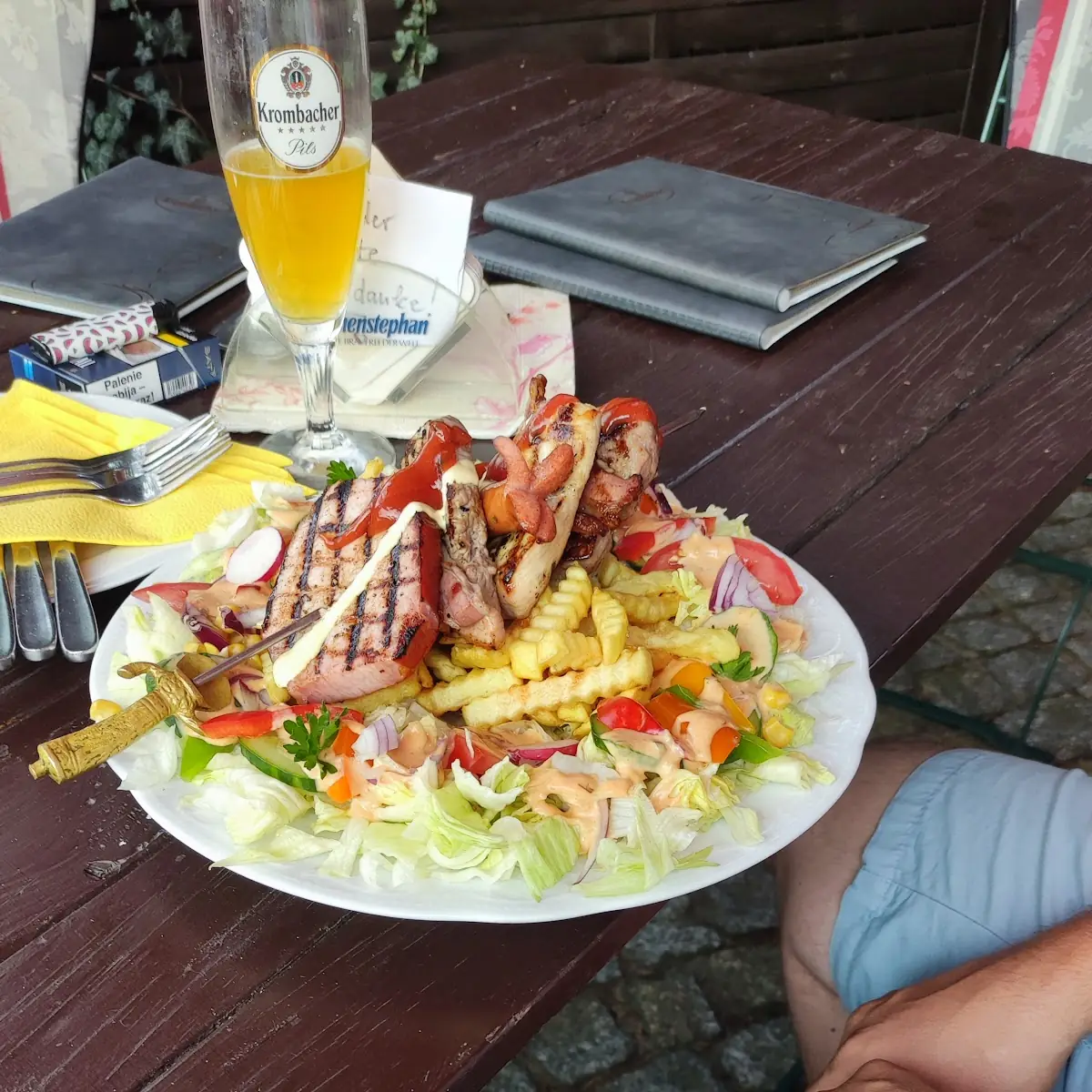 3verschieden Fleischsorten Am Spieß