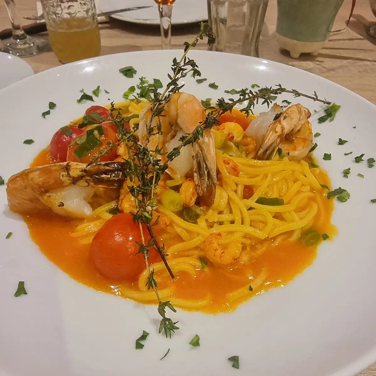 Spaghetti Mit Garnelen