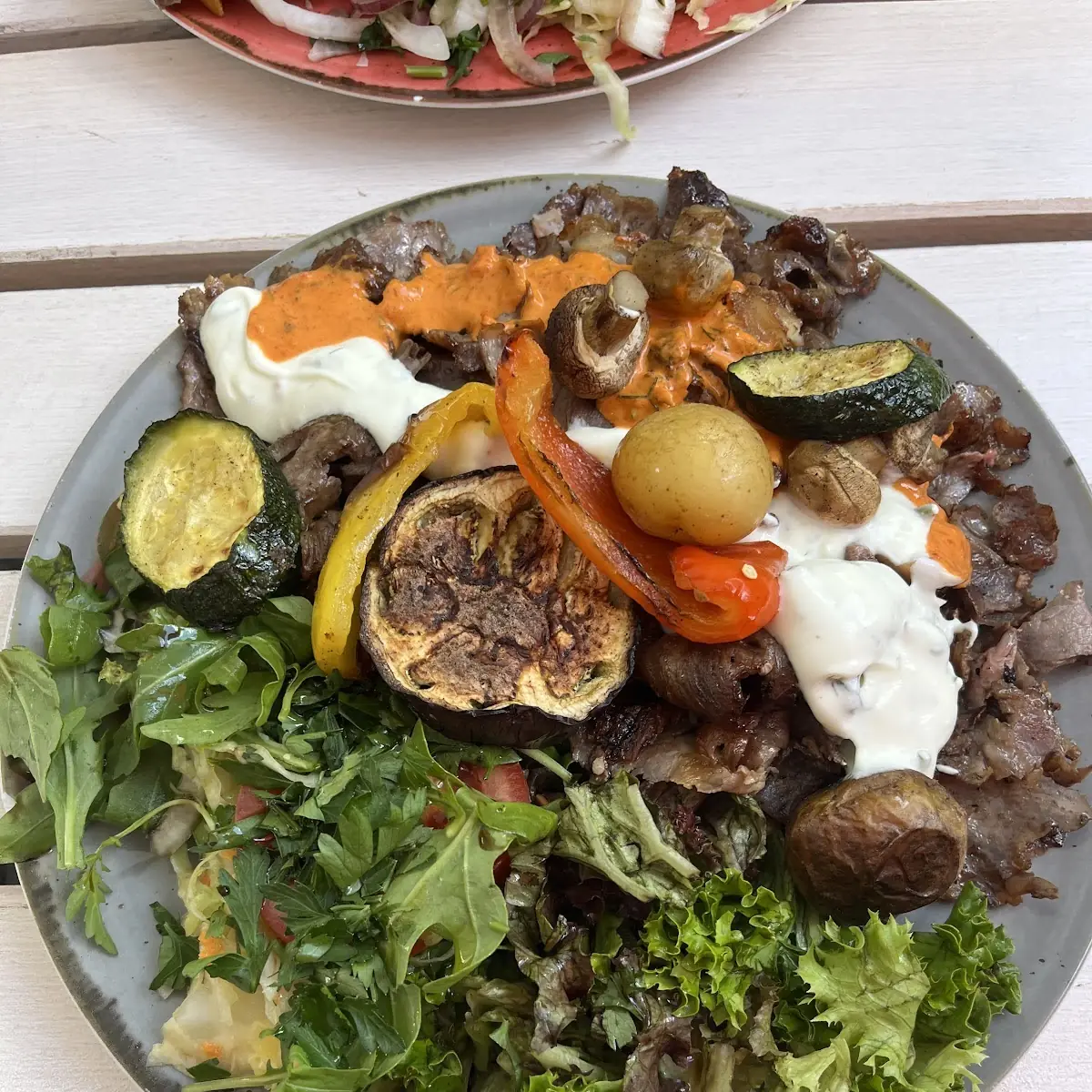 Dönerteller Mit Gemüse