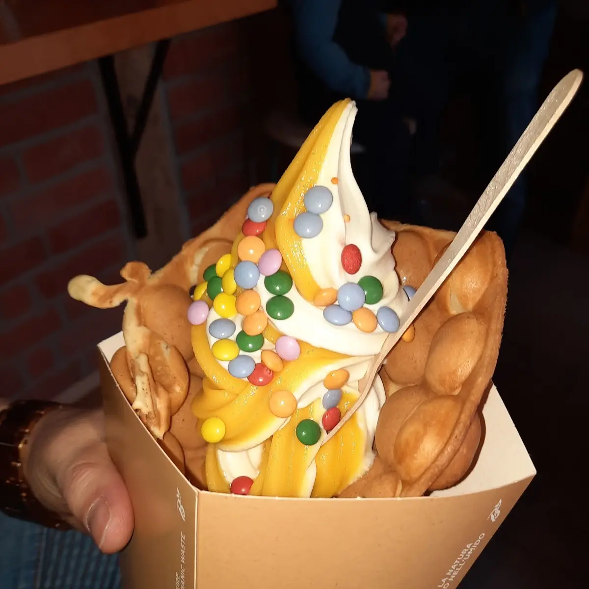 Bubble Waffel Mit Softeis