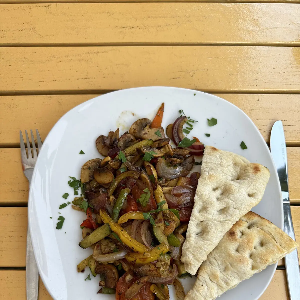Gegrilltes Gemüse Mit Pizzabrot
