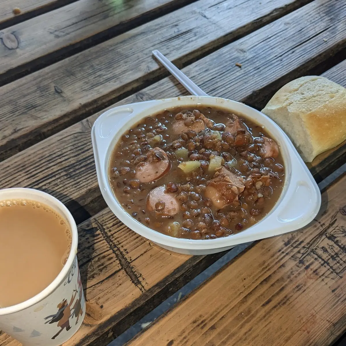 Linseneintopf Mit Bockwurst