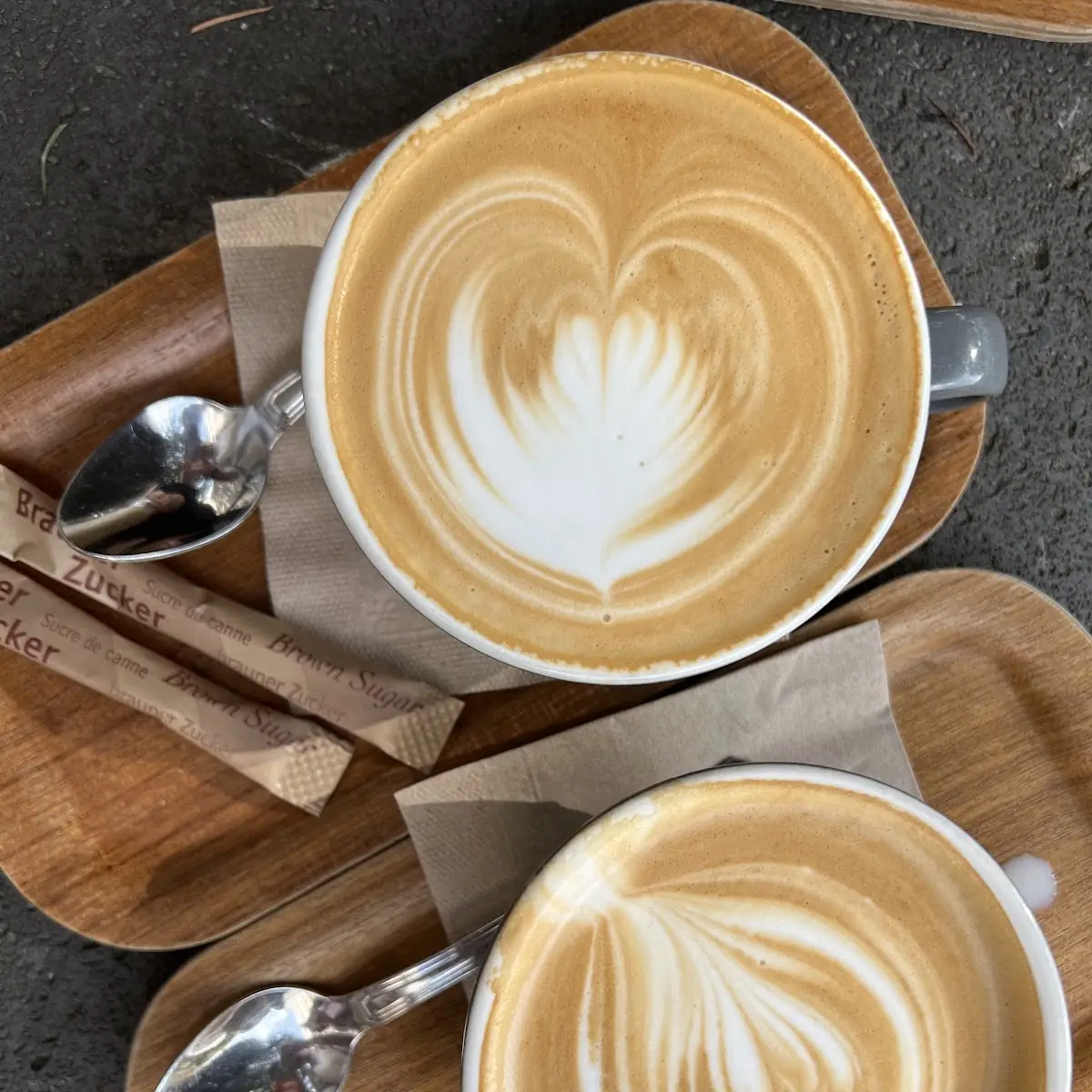 Flat White and Matcha Latte