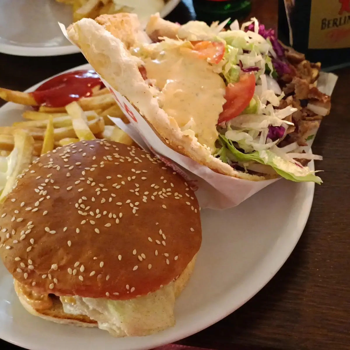 Crispyburger Menü
