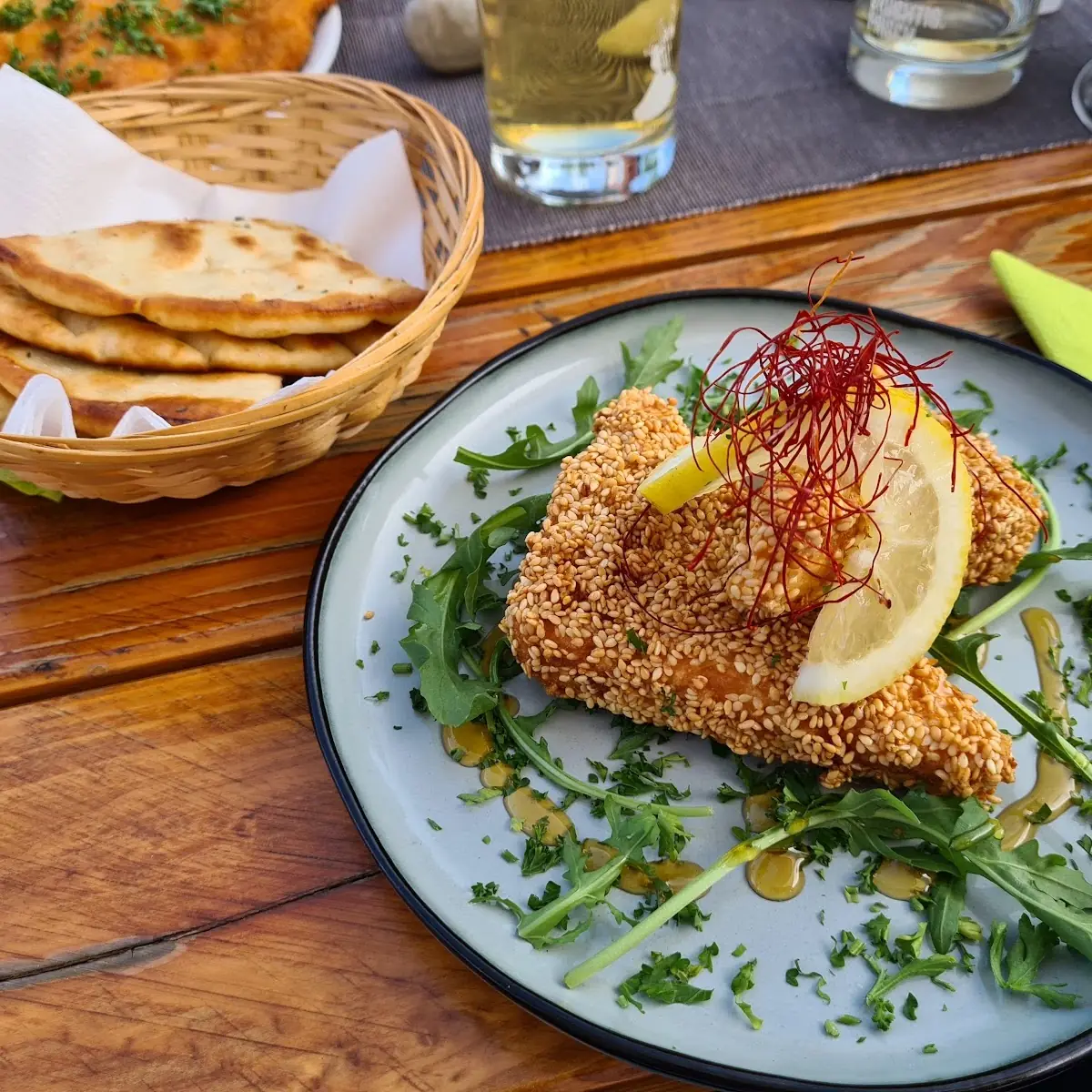 Feta Mit Sesamkruste