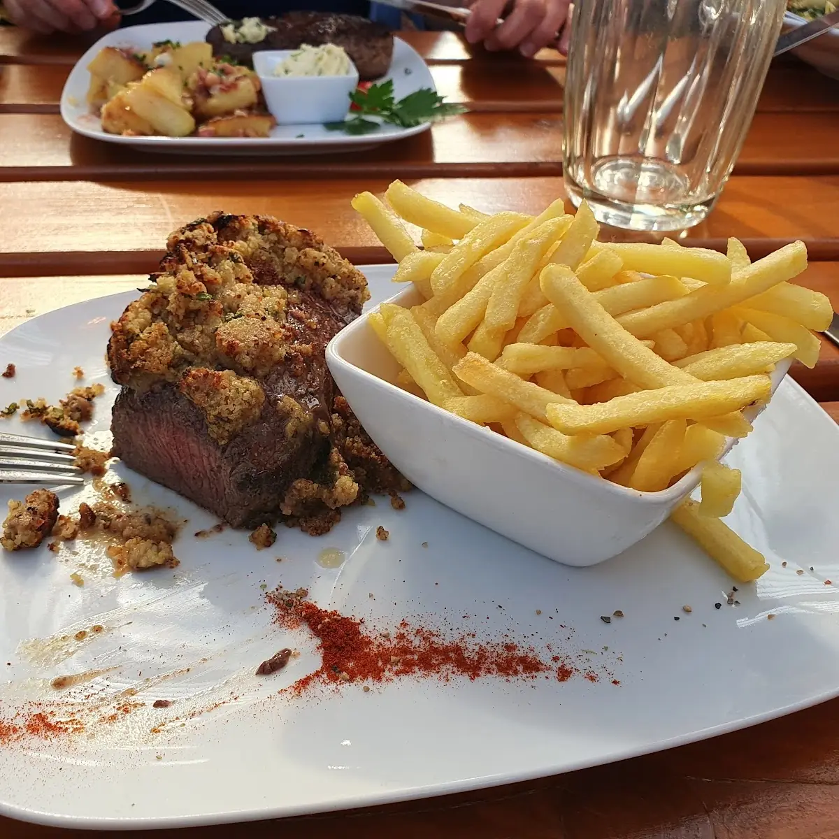 Hüftsteak Mit Senfkruste