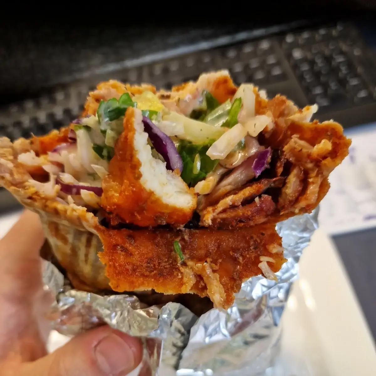 Lahmacun Mit Hähnchen