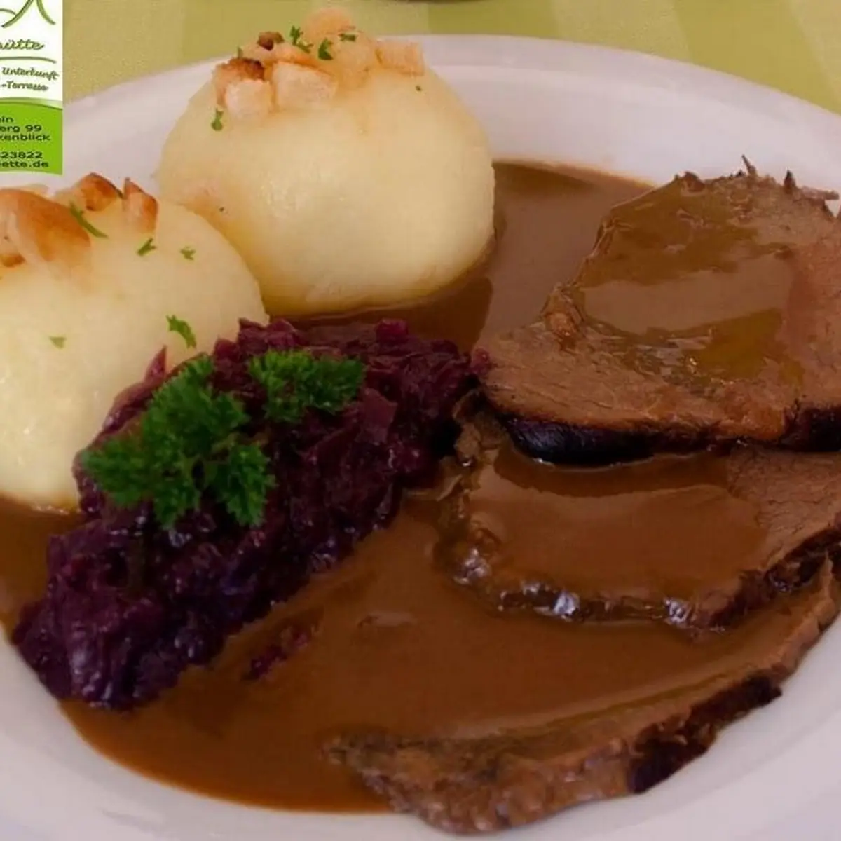 Sauerbraten, Triniushütte“Rooftop-Frankenblick“