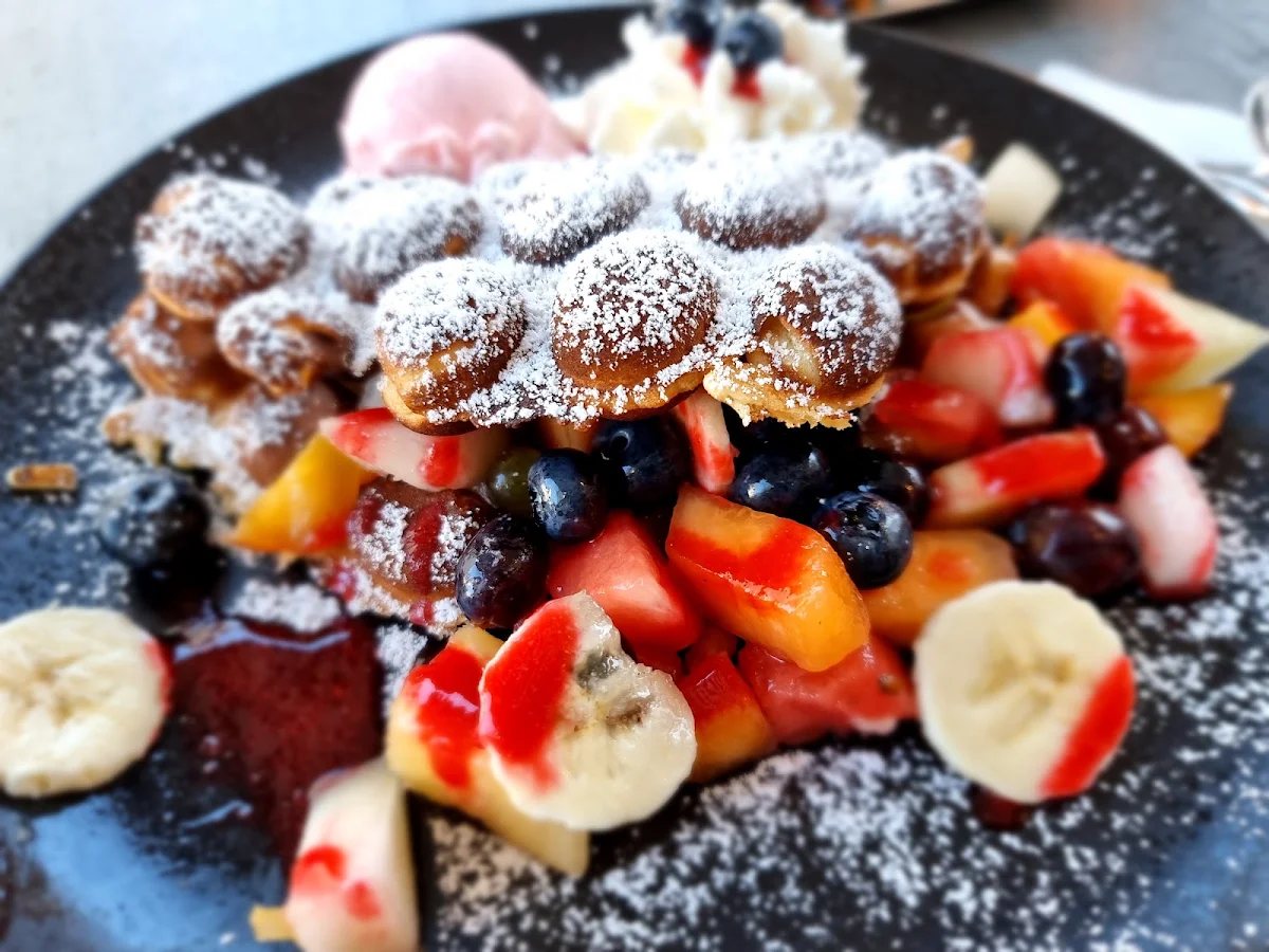 Früchte Waffel Mit Eis