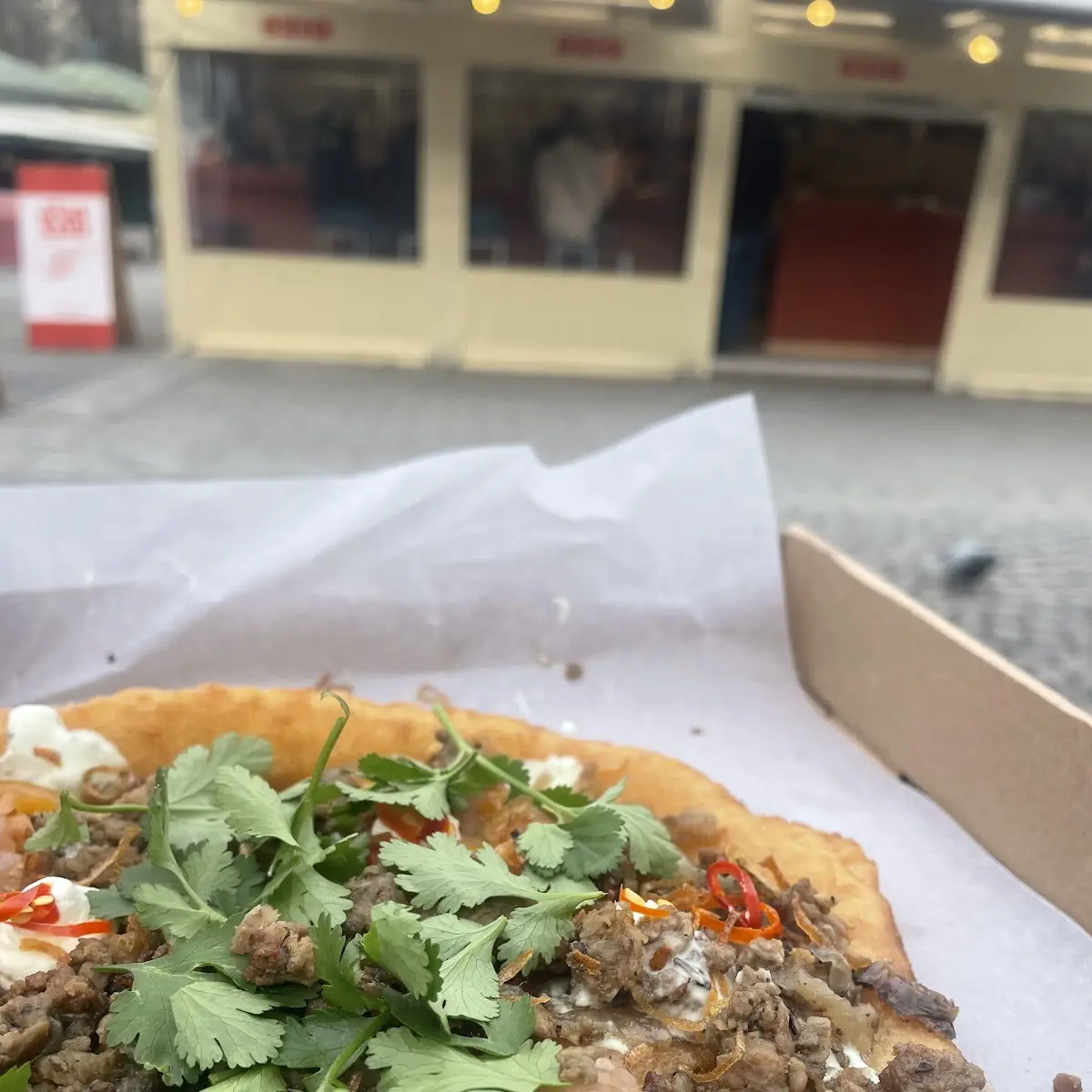 Langos Mit Lammhack