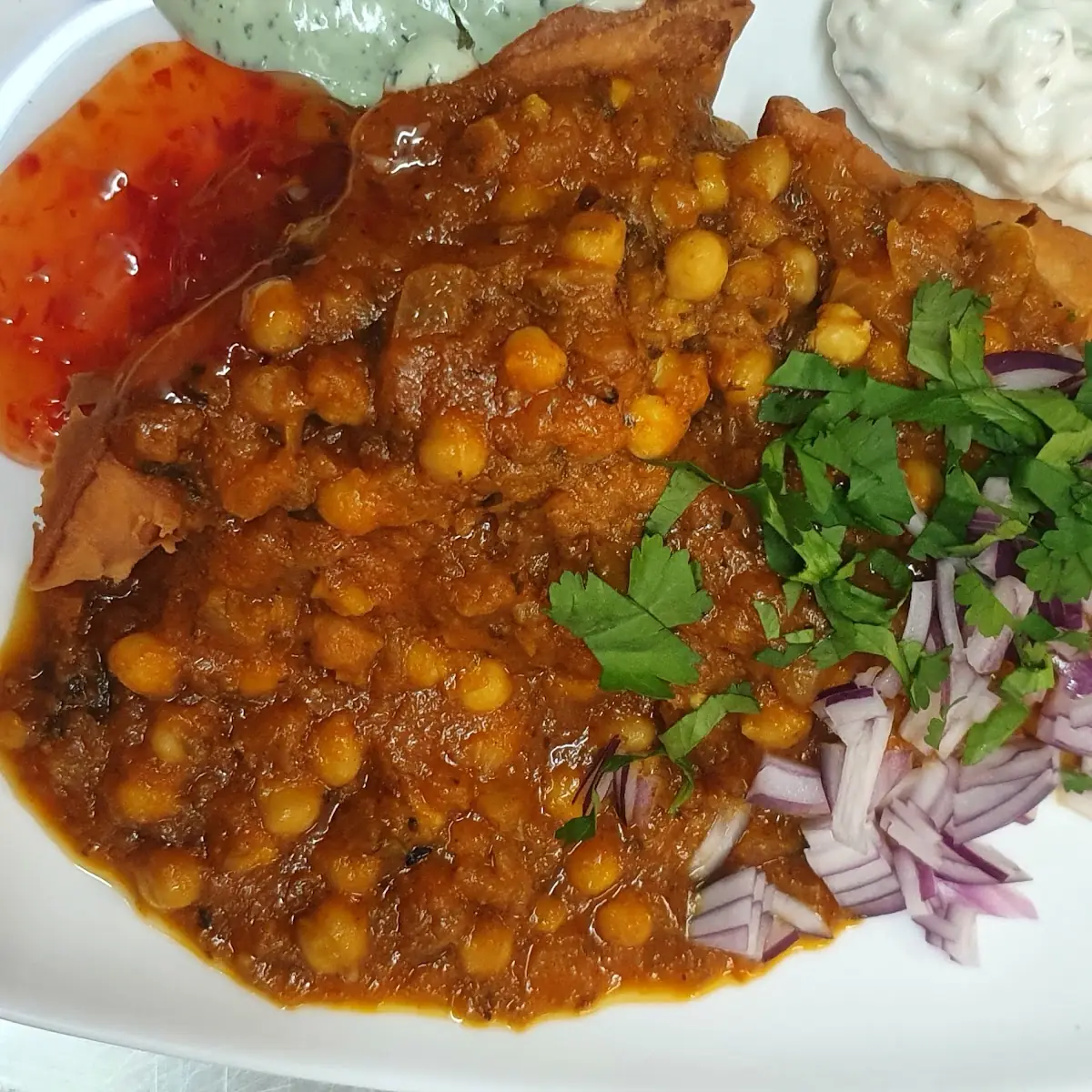 Cholay Samosa, Curry Street Indian Restaurant Bergisch Gladbach
