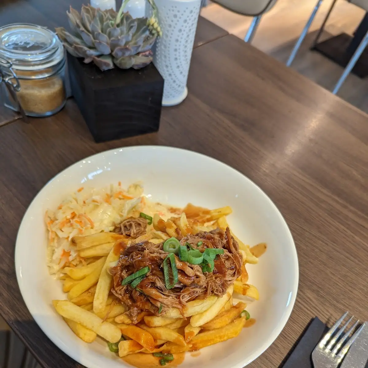 Pulledfleisch Mit Pommes