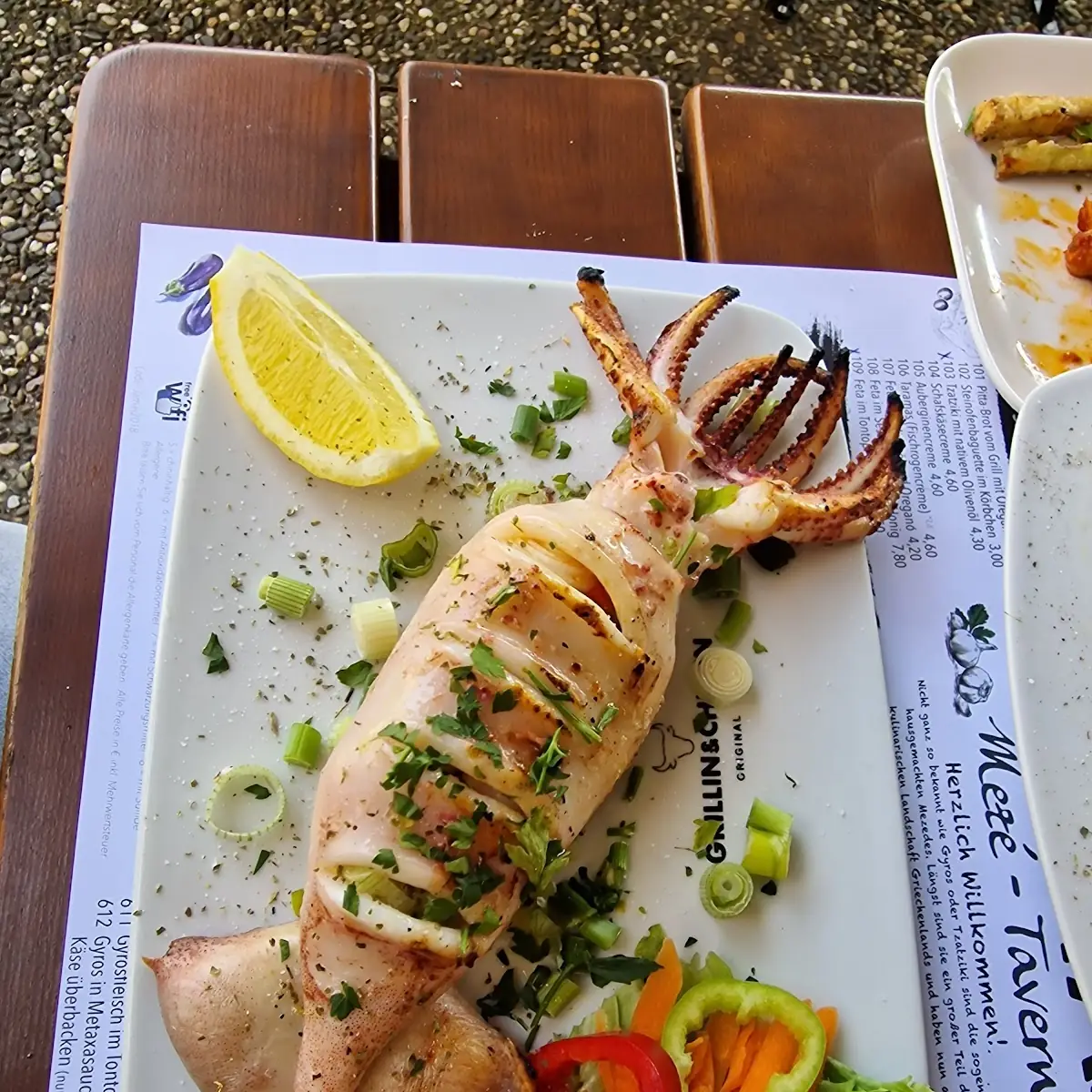 Gefüllte Calamari Vom Grill