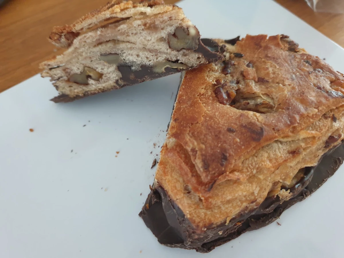 Walnussecke Mit Schokolade