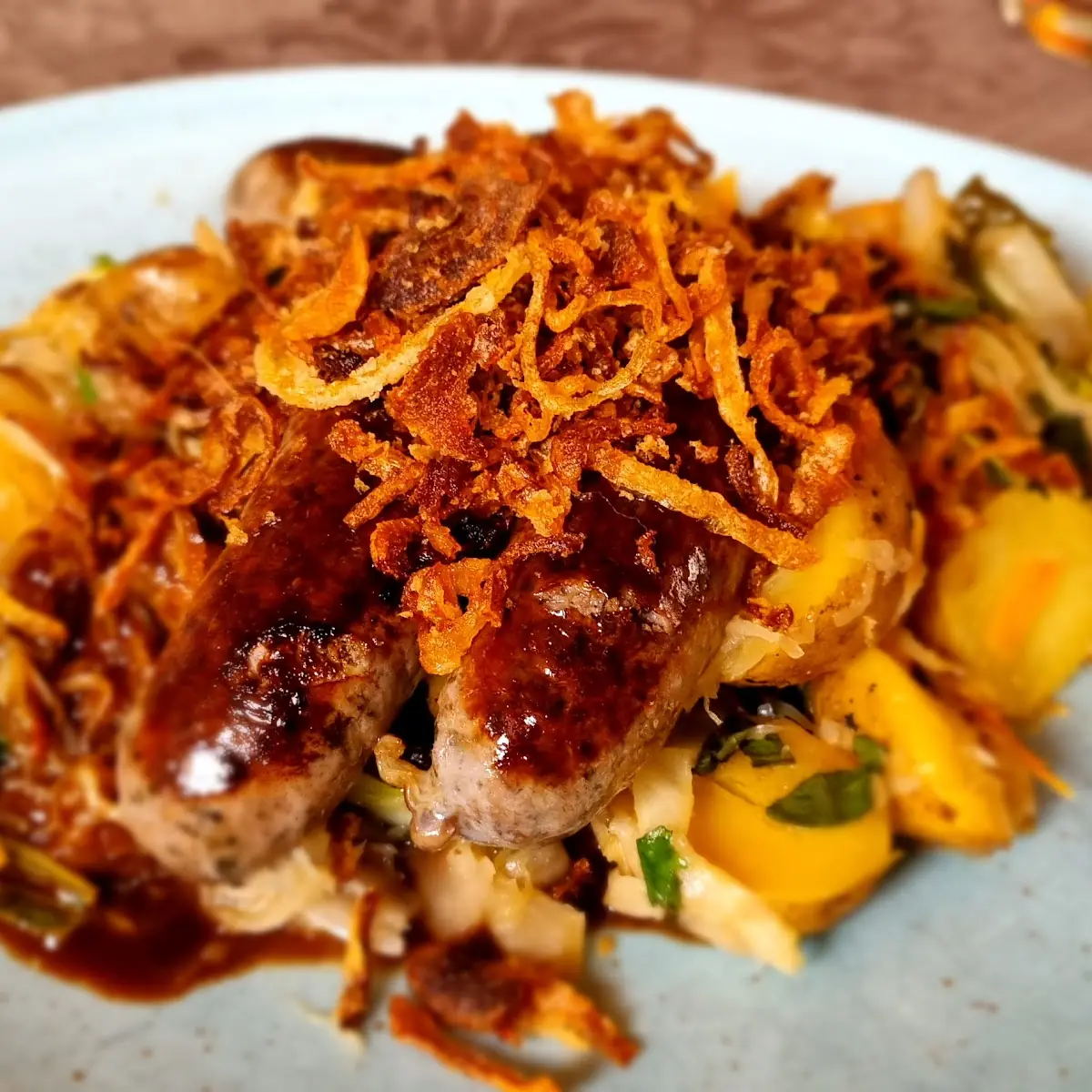 Wildwurst Mit Gemüse