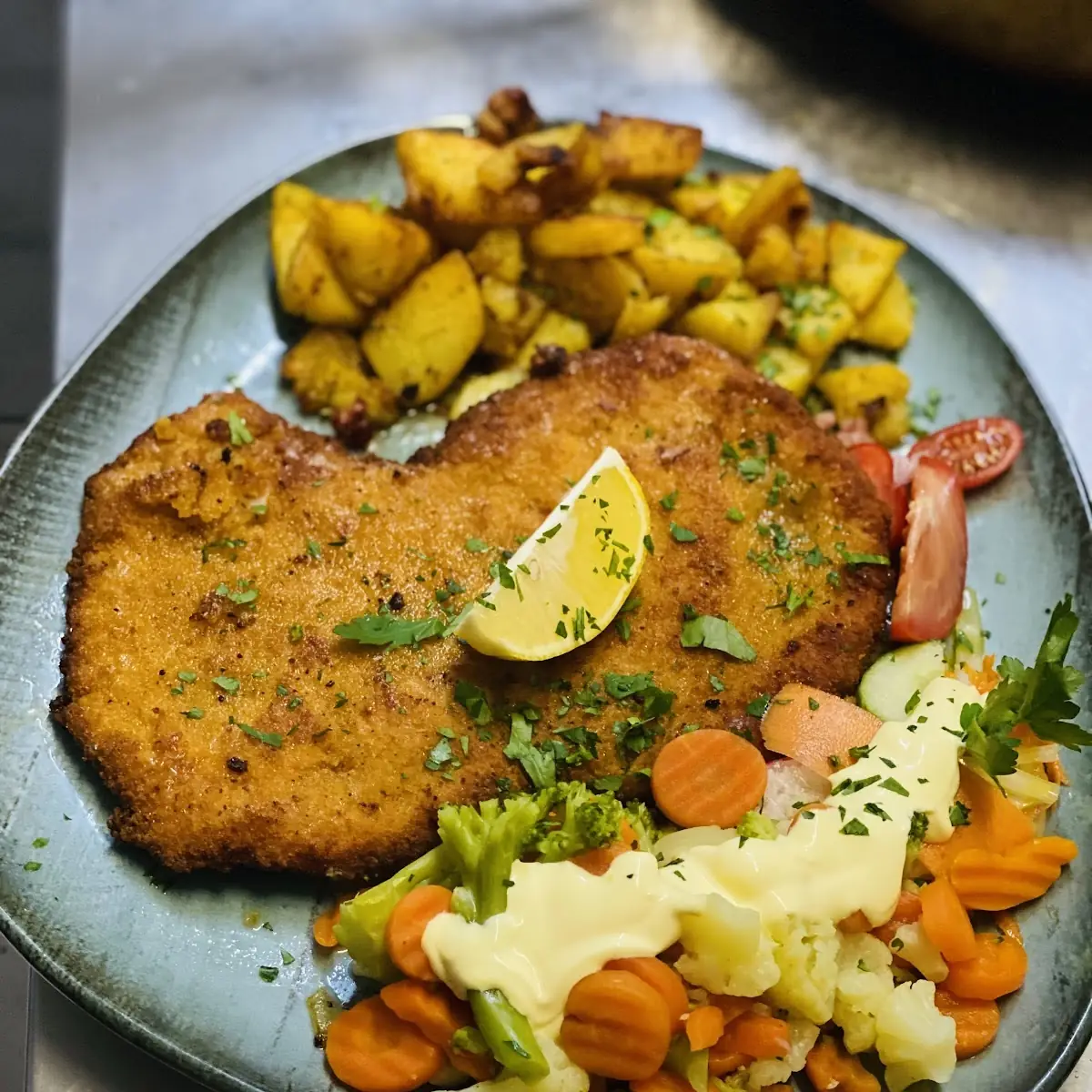 Schnitzel Mit Gemüse