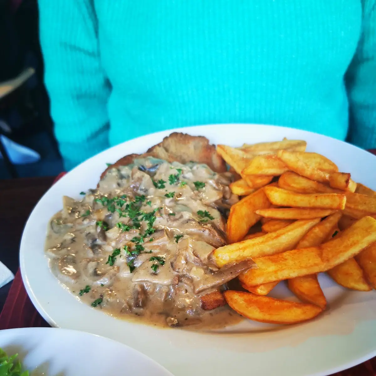 Schnitzel Mit Champignonsoße