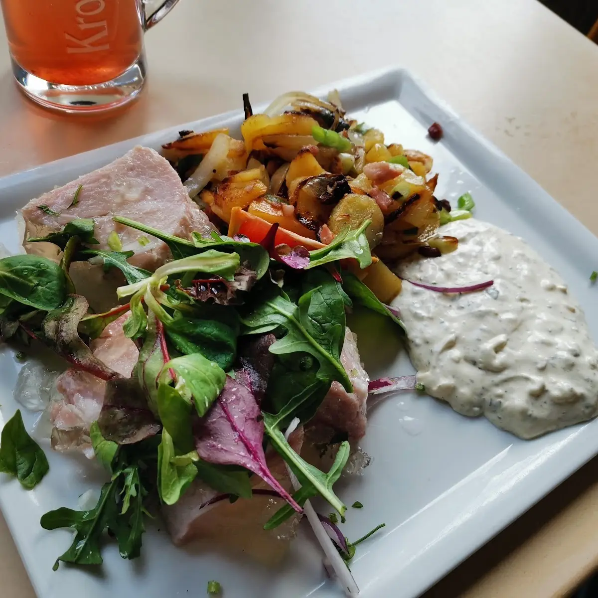 Sauerfleisch Mit Bratkartoffeln