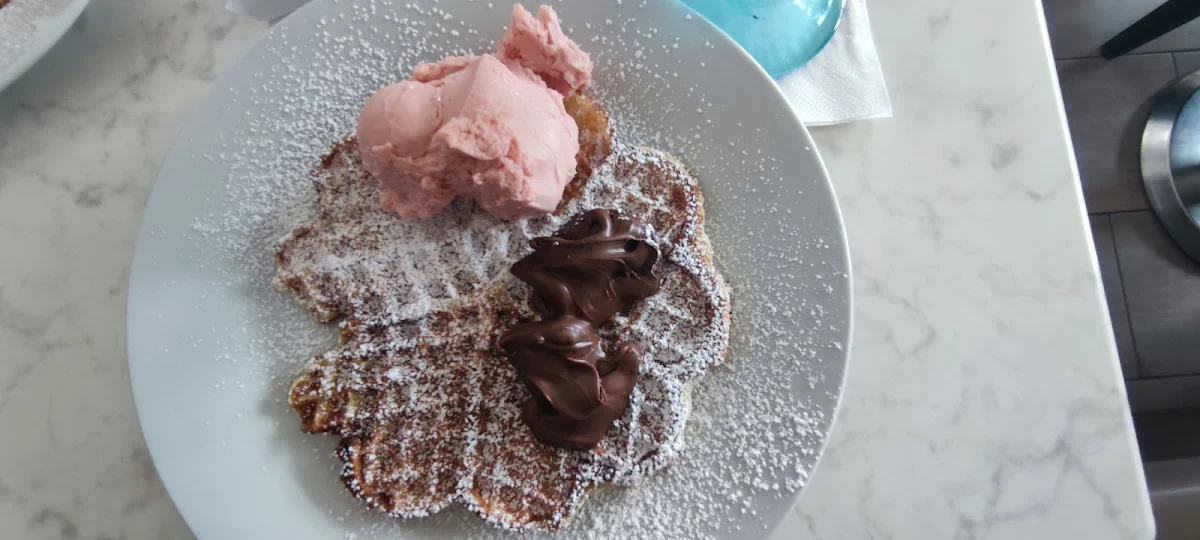 Waffel Mit Eis