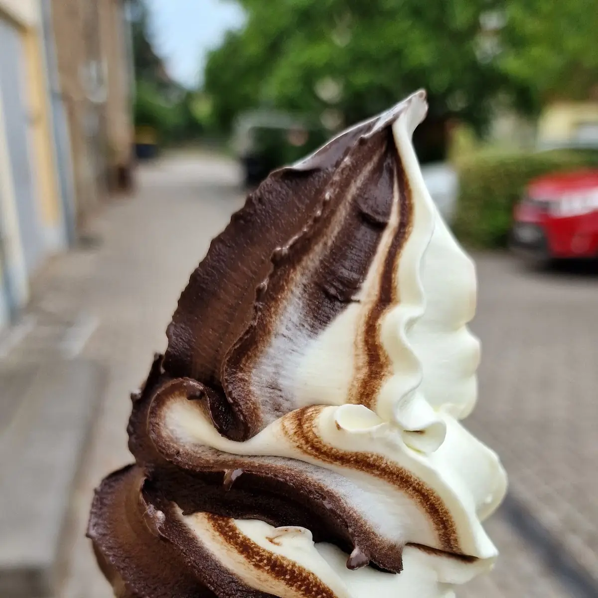 Vanille-schoko Softeis
