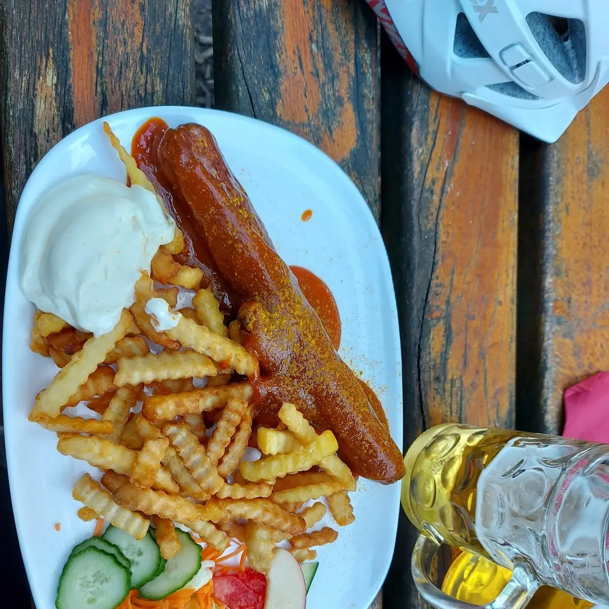 Curry Wurst Mit Pommes