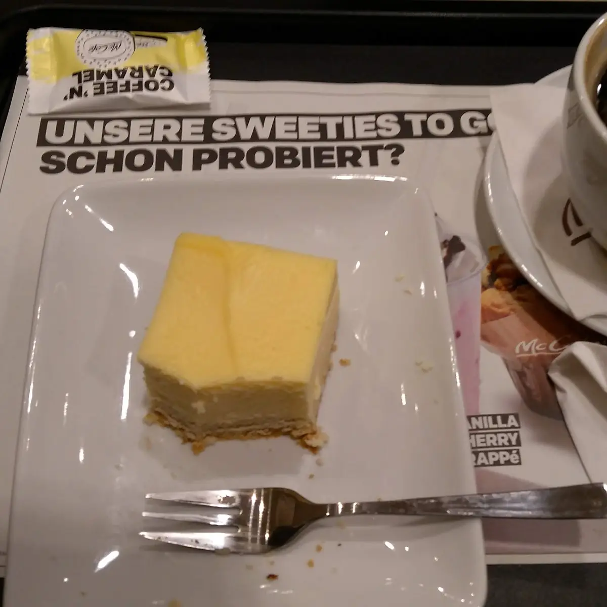 Käsekuchen Mit Kaffee