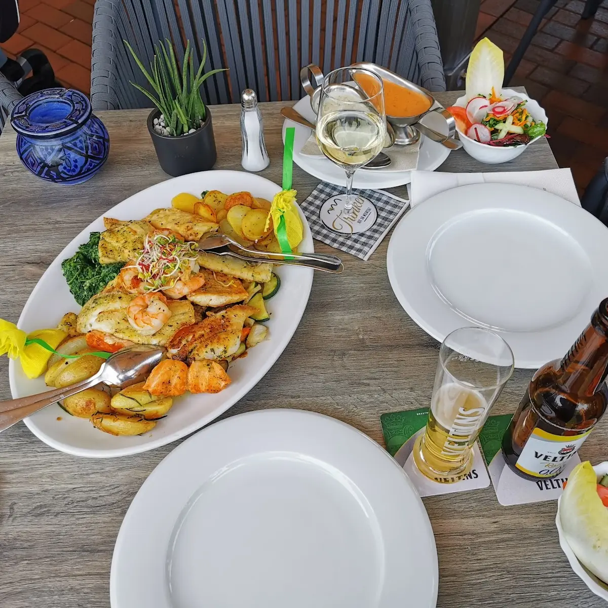 Fischplatte Für 2, Mahlzeit Am Meer