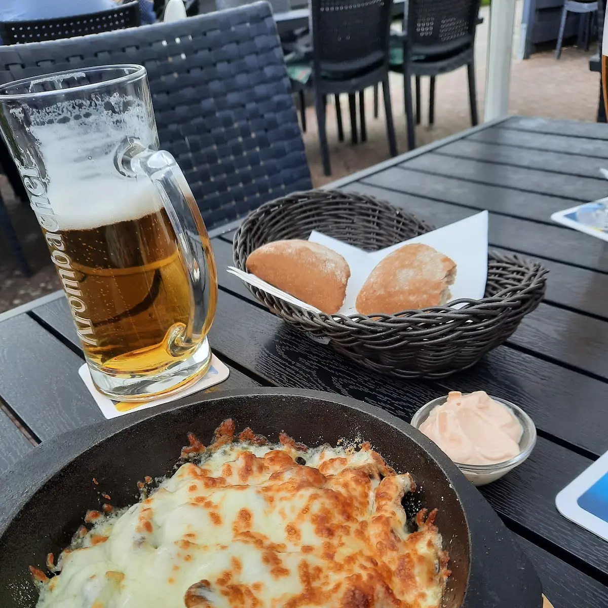 Überbackene Champignons