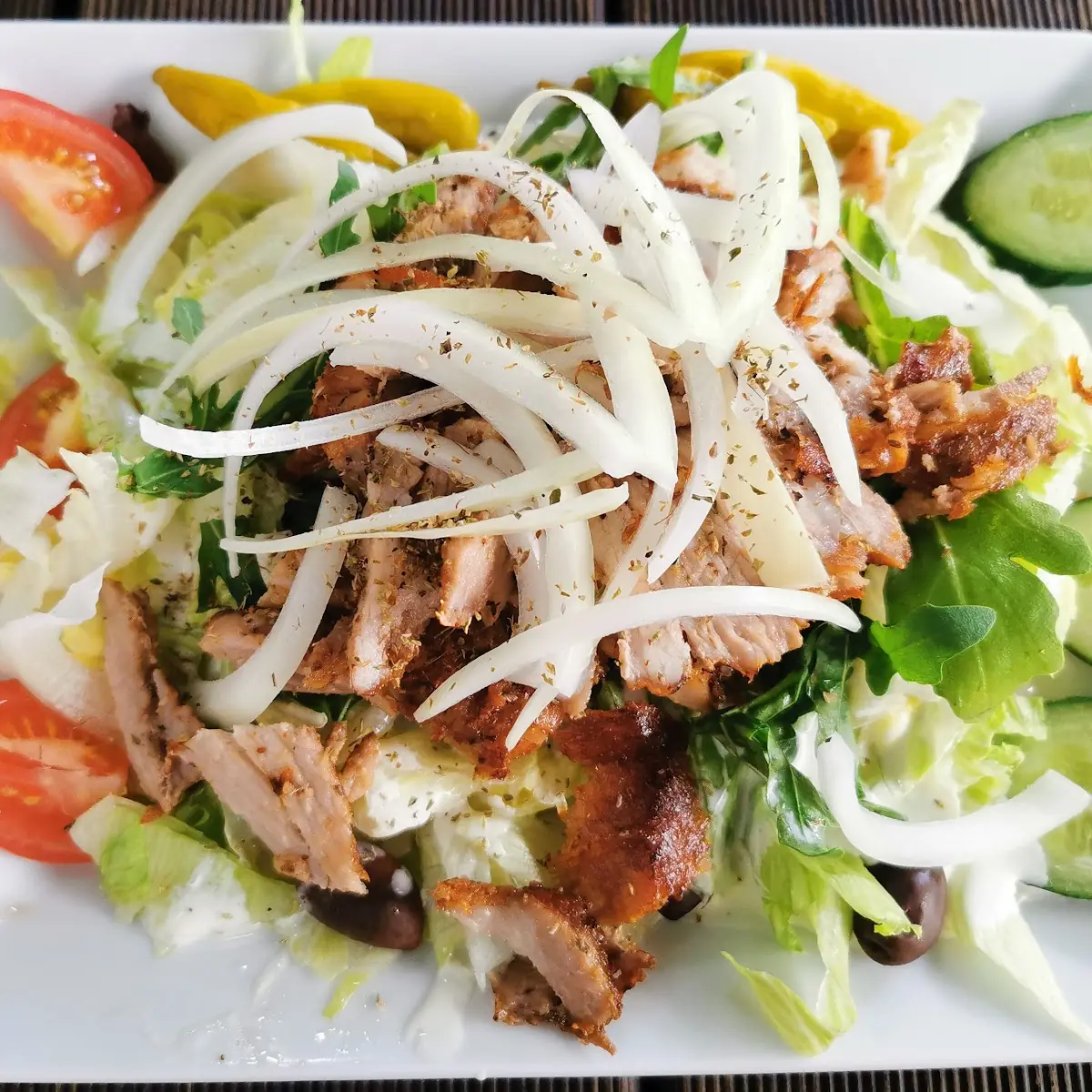 Salat Teller Mit Gyros